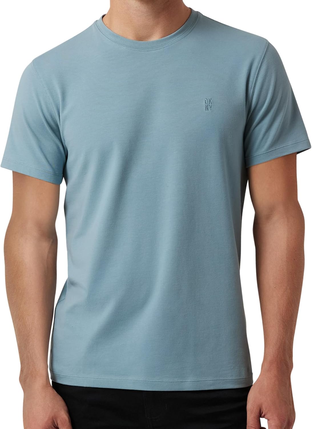 DKNY Mens T-Shirts - Luxury Men's T-Shirts | Classic Fitted Short Sleeve Crew Neck T-Shirts for Men | Plain Tshirts for Men