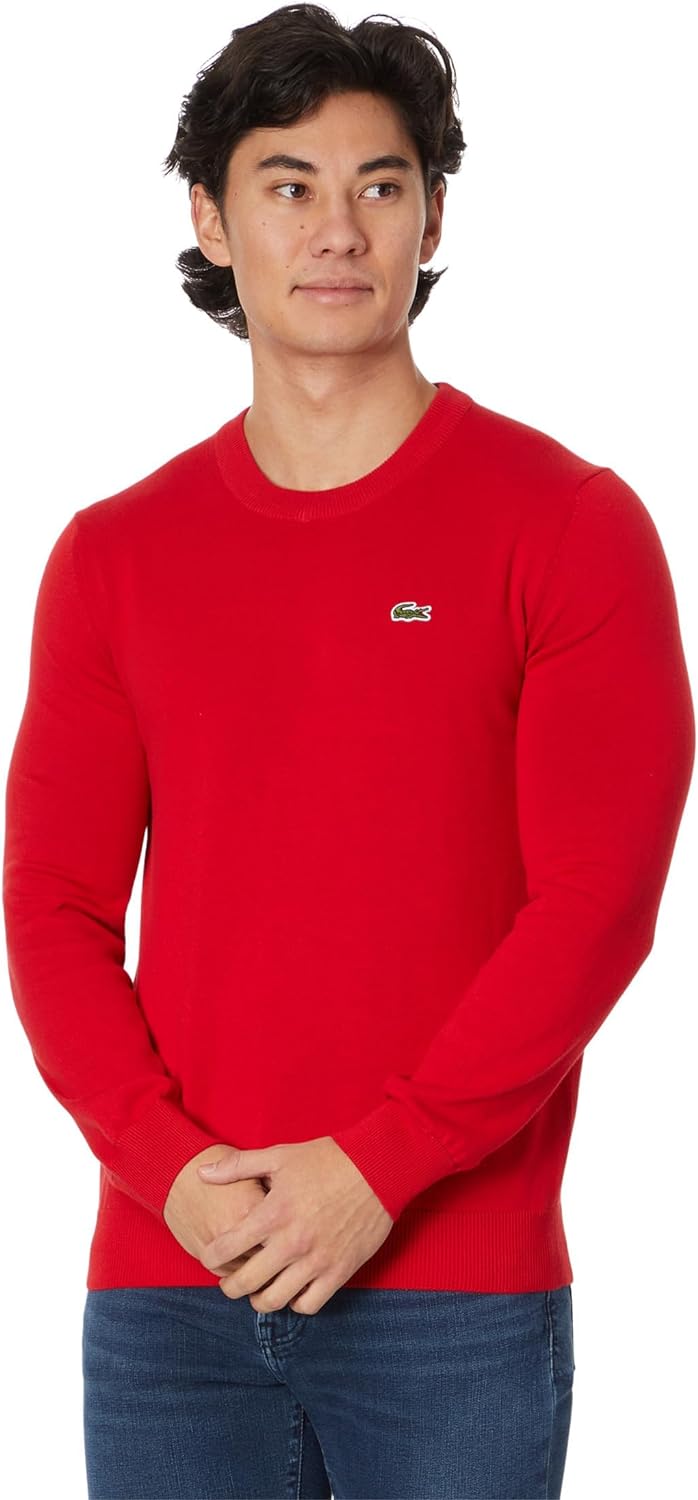 Lacoste Men's Long Sleeve Crew Neck Regular Fit Sweater