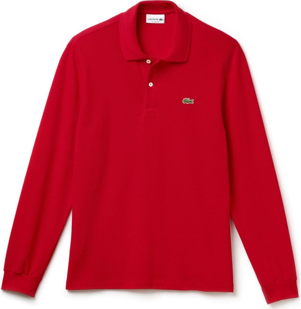 Lacoste Mens Classic Long Sleeve Pique Polo Shirt