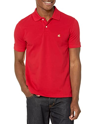 Brooks Brothers Men's Cotton Pique Stretch Logo Short Sleeve Polo Shirt