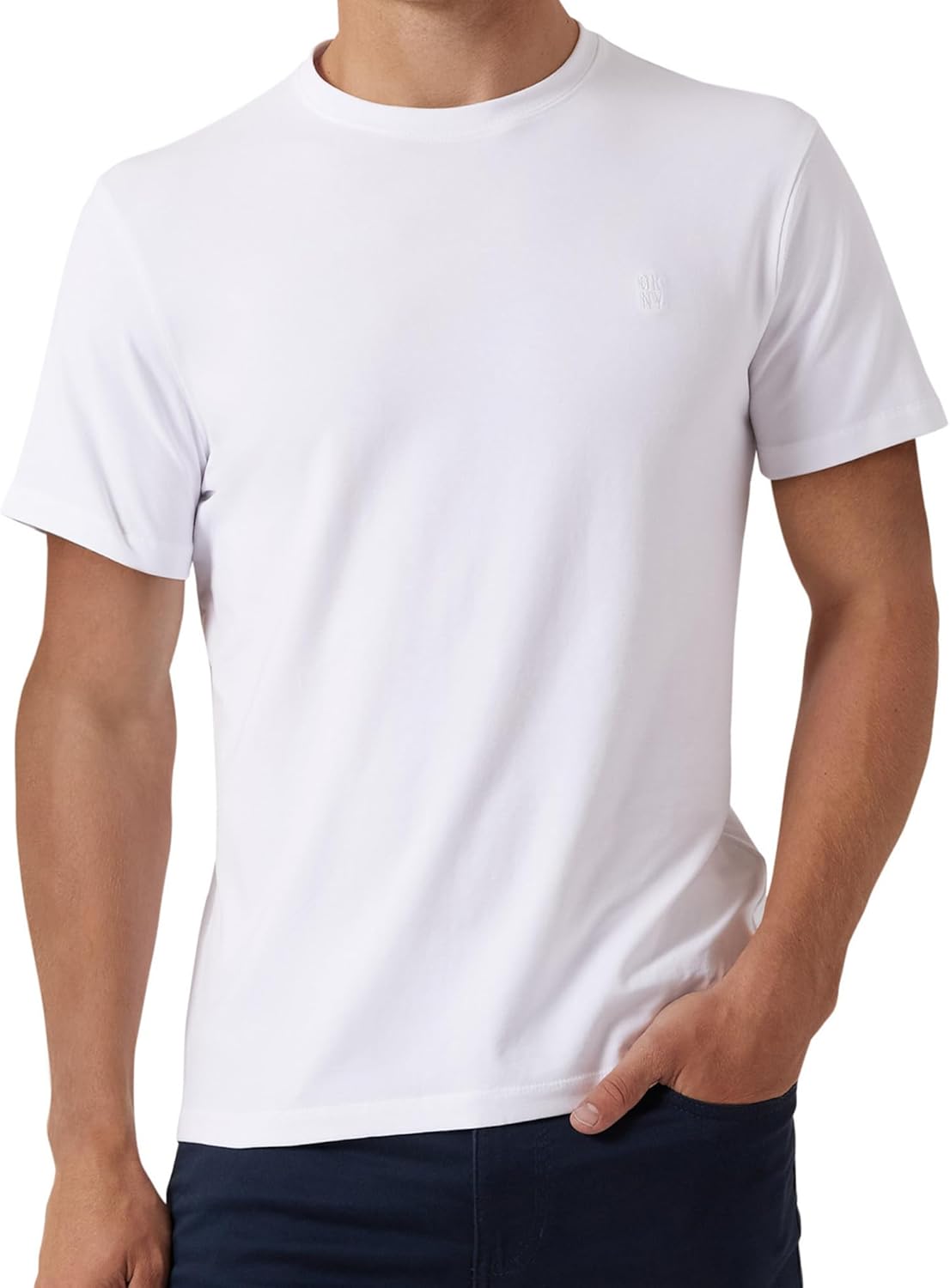 DKNY Mens T-Shirts - Luxury Men's T-Shirts | Classic Fitted Short Sleeve Crew Neck T-Shirts for Men | Plain Tshirts for Men