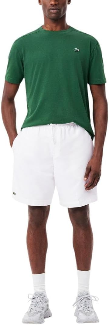 Lacoste Men's Sport Tennis Solid Diamond Weave Shorts