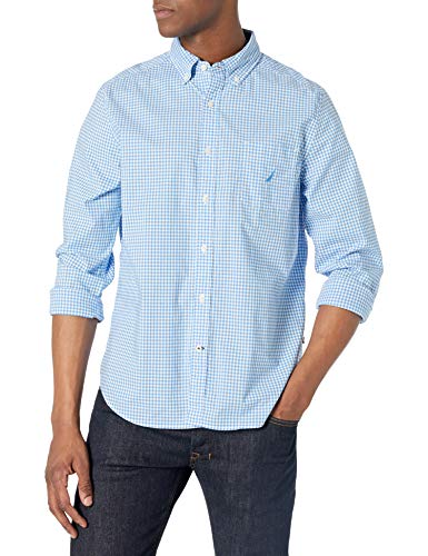 Nautica Men's Classic Fit Stretch Solid Long Sleeve Button Down Shirt