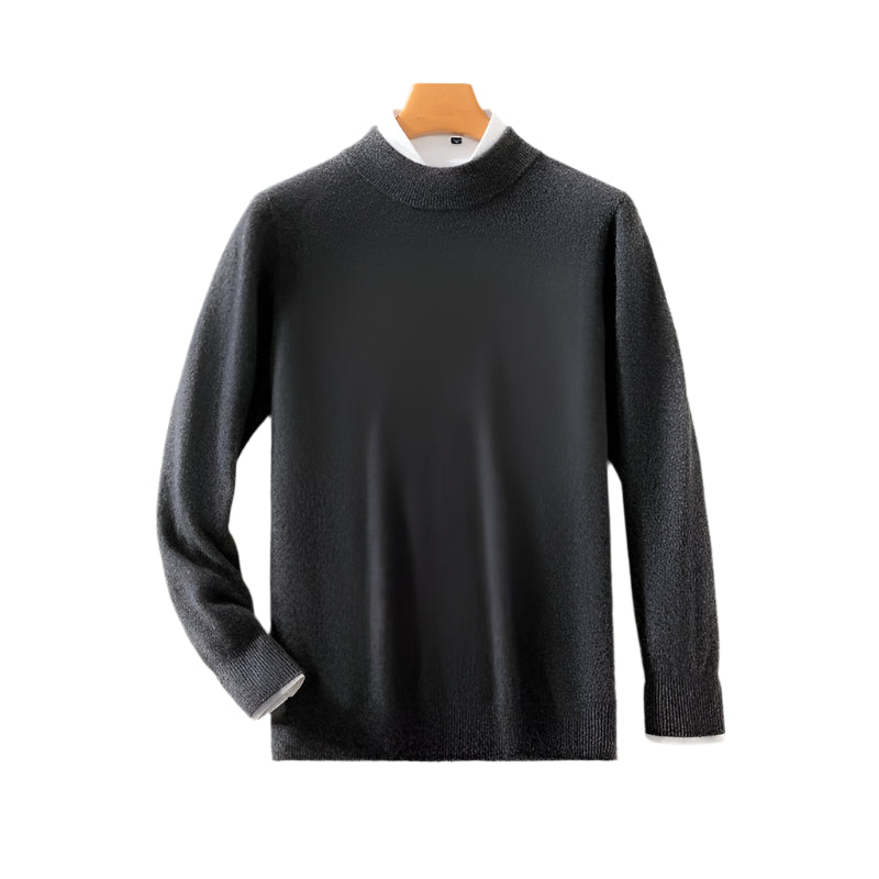 Classic Elegance Men's Half Turtleneck Pullover