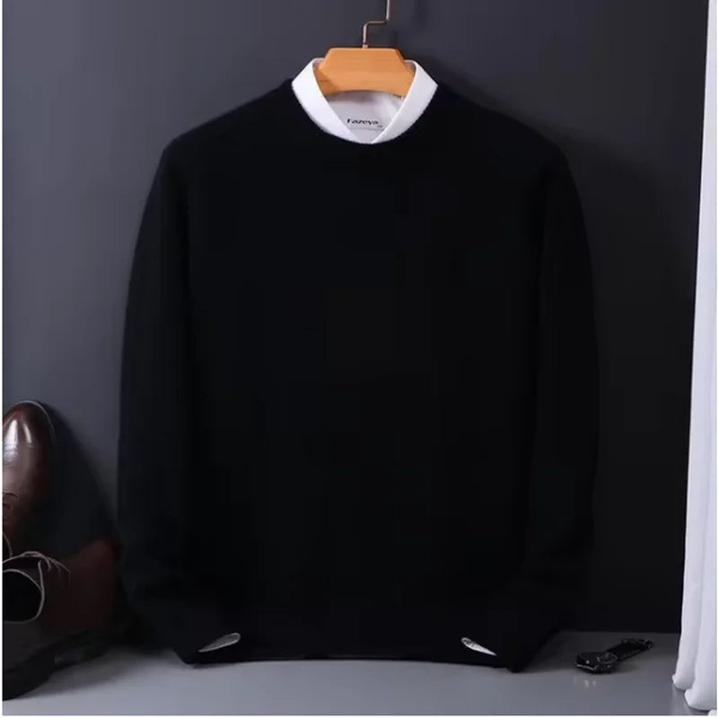 Southern Gent Luxurious Cashmere Crewneck Pullover: Loose Fit Elegance