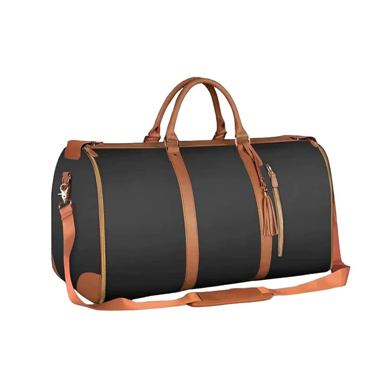 Southern Gent PU Leather Travel Garment Bag: Large Capacity Foldable Waterproof Handbag