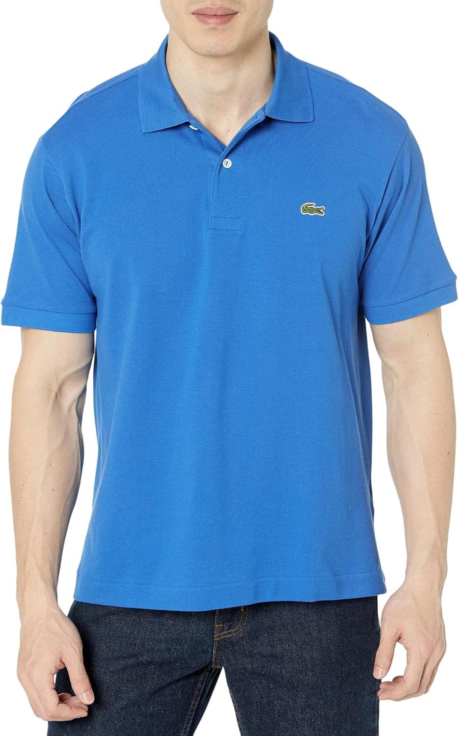 Lacoste Men's Short Sleeved Ribbed Collar Shirt