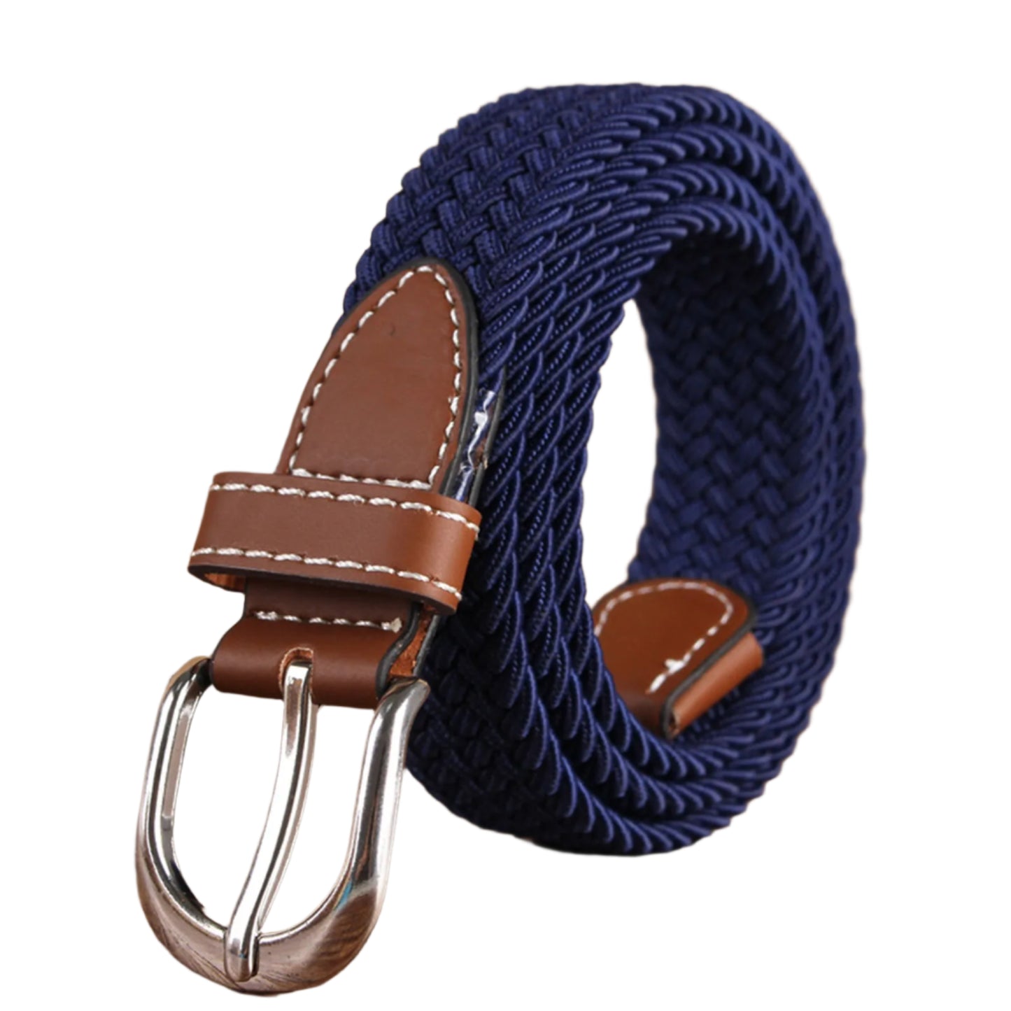 Magnolia Threads 35mm Stretch Belt - Braided Elastic Woven Men's Belt for Jeans