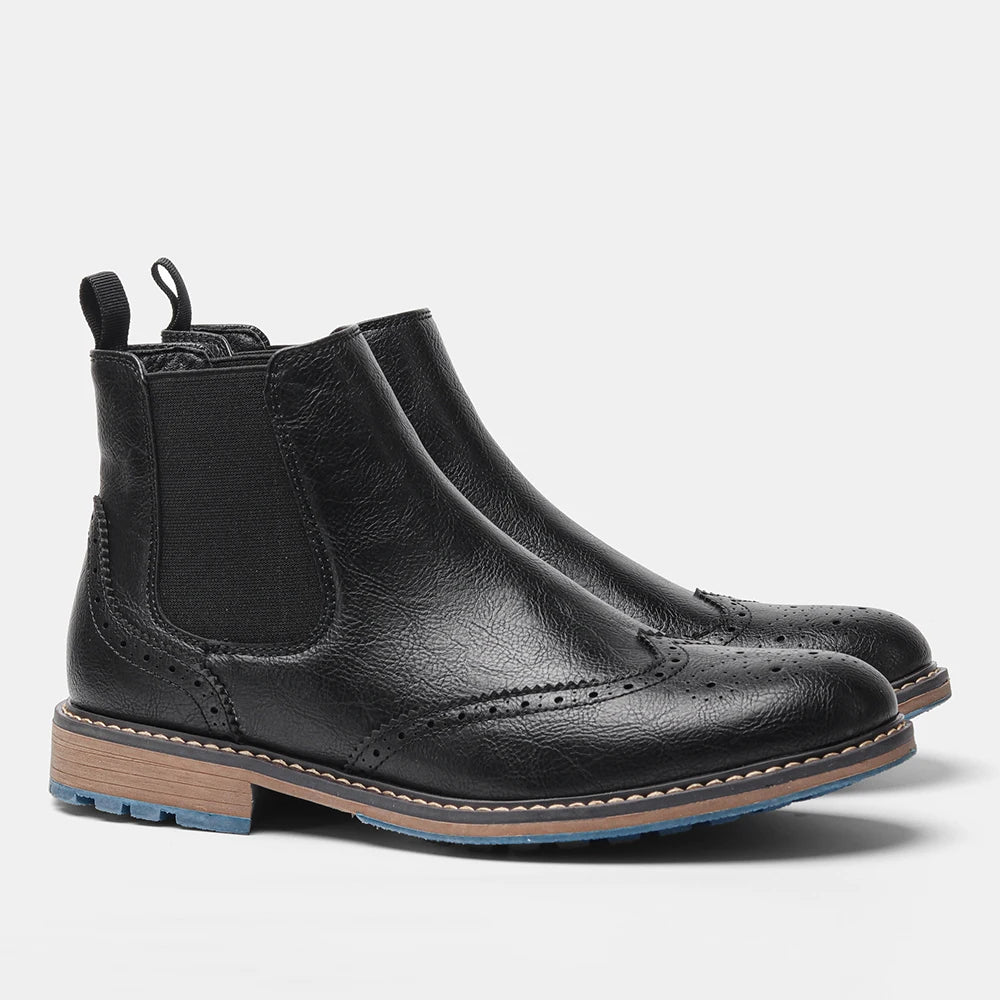 The Savannah Collection: Brogue Chelsea Men Boots